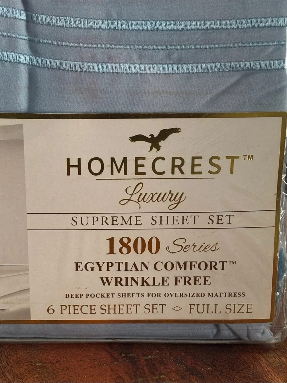 NWT Homecrest Luxury Supreme Sheet Set in Light Blue